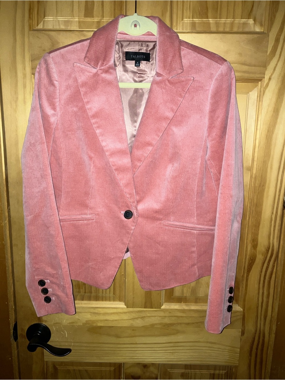 Talbots Rose Pink Corduroy Blazer